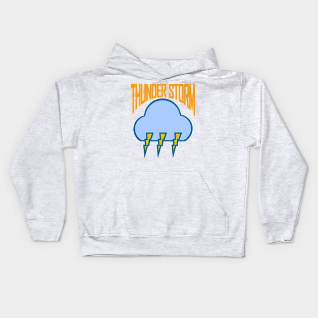 THUNDERSTORM Kids Hoodie by Tees4Chill